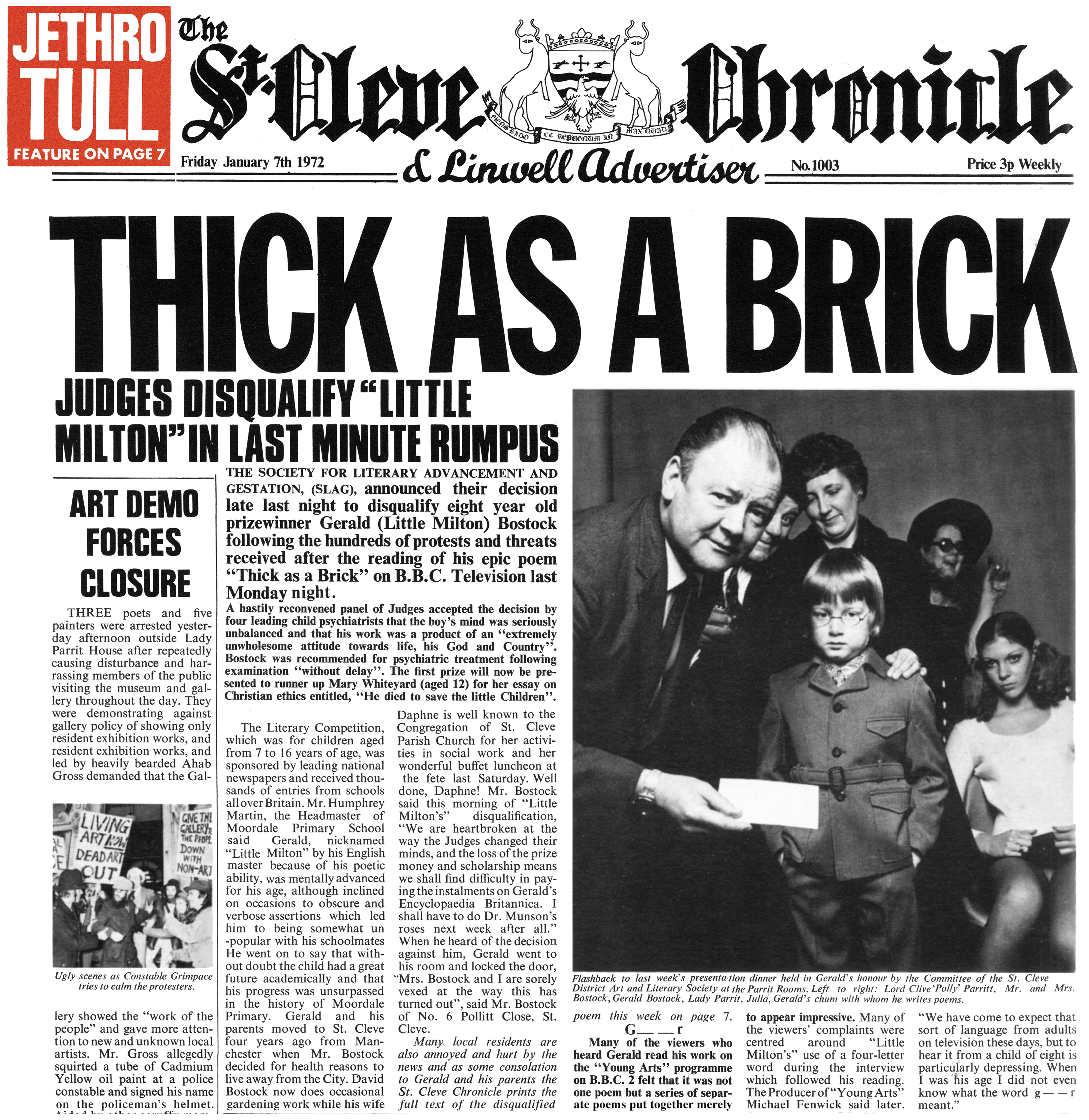 Jethro Tull - Thick As A Brick, Vinyl Album